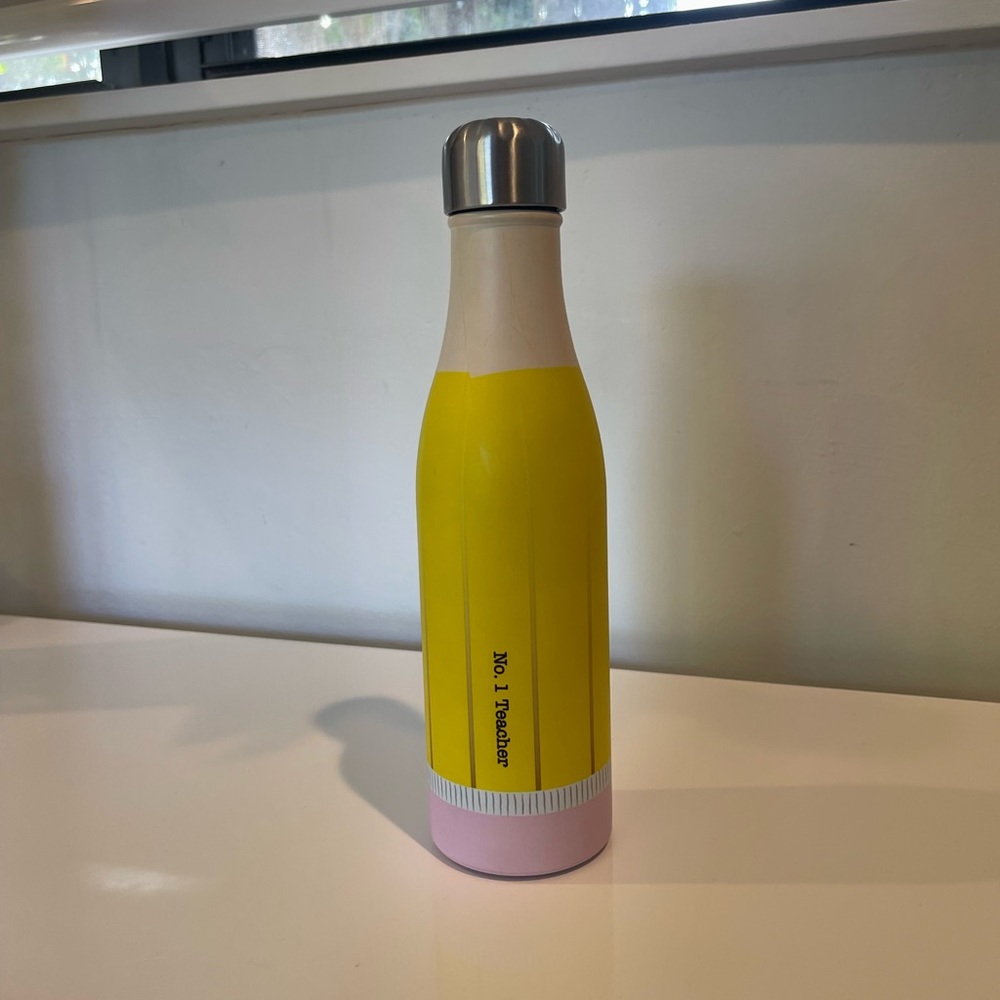 #1 teacher pencil water bottle canteen by Paper Source